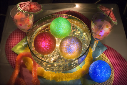 LED Glitter Globes